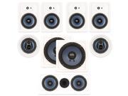 Blue Octave RHT637 In Wall and In Ceiling 7.2 Home Theater Surround Sound 6.5 Speaker Set