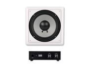 Acoustic Audio CS IW10SUB In Wall 10 Passive Subwoofer and Amplifier for Home Theater Surround