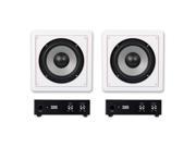 Acoustic Audio CS IW8SUB In Wall 8 Passive Subwoofers and Amps for Home Theater 2 Sub Set