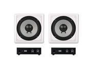 Acoustic Audio CS IW10SUB In Wall 10 Passive Subwoofers and Amps for Home Theater 2 Sub Set