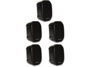 Theater Solutions TS38B Mountable Indoor or Outdoor Speakers Black Bookshelf 5 Piece Pack TS38B 5S