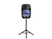 Technical Pro PB1400LED Bluetooth 12 Powered Speaker with Rechargeable Battery LED Light and Stand