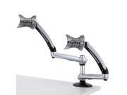 Cotytech Dual Apple Desk Mount Spring Arm Grommet Base Silver DM GSDA G