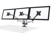 Cotytech Triple Monitor Desk Mount Spring Arm Grommet Base Silver