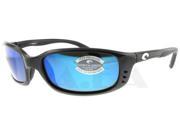 Costa Del Mar Brine Gunmetal Polarized Blue Mirror 580G Glass Lenses Sunglasses