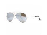 Ray Ban RB 3025 019 W3 Silver Frame Mirrored Lens Aviator Men s Sunglasses 58mm