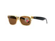 Ray Ban RB 2132 945 57 55mm Polarized New Wayfarer Clear Honey Black Sunglasses