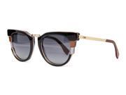 Fendi FF 0063 S MVBDHD Black Brown Grey Acetate Cat Eye Women s Sunglasses