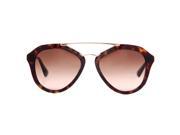 Prada SPR 12Q 2AU 6S1 Cinema Havana Gold Women s Butterfly Sunglasses