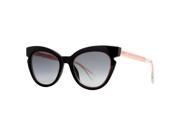 Fendi FF 0132 S N7AJJ Black Clear Pink Women s Cat Eye Sunglasses