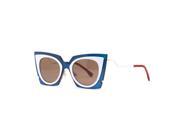 Fendi 0117 S Orchid Sunglasses IC4UT Turquoise White Tobacco Brown