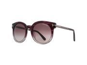 Tom Ford Janina TF 435 83T Clear Purple Cat Eye Women s Cateye Sunglasses