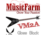 Dean VM2A Flying V Metalman Electric Bass Guitar Gloss Black