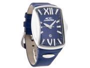 Chronotech Shutter Blue Leather Strap Quartz Watch CT.7906M 03