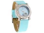 Mother Child by Janel Russell Crystal Blue Dial Blue Strap Watch MC 100SB