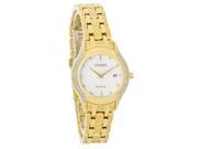 Citizen Eco Drive Diamond Champagne Dial Date Gold Tone Watch GA1062 51P