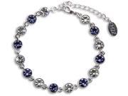 Crystal Bracelet Silver Purple made from Swarovski Elements