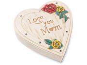 Simple Spirits Love you Mom Yellow Floral Heart Shaped Jewelry Box Keepsake Dish 4