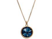 Dark Blue Gold Crystal Necklace made from Swarovski Elements