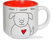 Blobby Dog Mom I Woof You Red Ceramic Coffee Mug