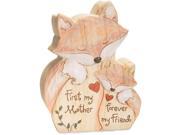 Heavenly Woods 5 Wooden Carved Fox Keepsake Jewelry Box First my Mother forever my Friend