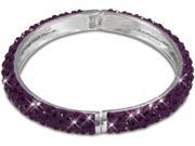 H2Z Crystal Bangle Bracelet Purple