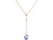 H2Z Made with Swarvoski Elements Bubble Gold Front Closure Dangle Marquise Necklace