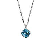 Blue Silver Diamond Crystal Necklace made from Swarovski Elements