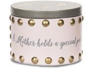 Emmaline A Mother Holds a Special Part of all that is Treasured in the Heart Round PU Leather Keepsake Jewelry Box 3