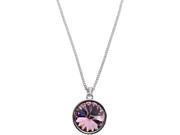 Pink Silver Crystal Necklace made from Swarovski Elements