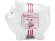 Shaded Pink Happiness is a new handbag Handbag fund! White Piggy Bank 5.5x4.5 inches