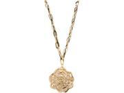 H2Z Made with Swarvoski Elements Beaded Gold Rose Sweater Necklace