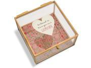 A Mother s Love So Blessed to Have You as a Godmother Floral Glass Jewelry Box 4.25 Inch