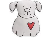 Blobby Dog I Woof You White Dog Decorative Throw Pillow