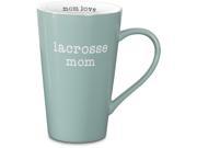 Light Blue Lacrosse Mom 18 oz. Latte Mug