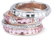 H2Z Radiant Rings Pretty in Pink Four Stacked Rings Size 8