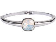 Crystal Bangle Bracelet Silver White Opal made from Swarovski Elements