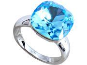 Size 7 Blue Crystal Ring made from Swarovski Elements