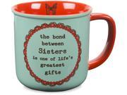 Live Simply The Bond Between Sisters is One of Life s Greatest Gifts Butterfly Red and Teal Coffee Mug 14 oz
