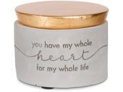 Sweet Concrete You have my heart for my whole life Gold Cement Keepsake Box Jewelry Holder