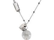 Dandelion Wishes Aunt Glass Sweater Necklace with Encapsulated Dandelion Seed Pendant