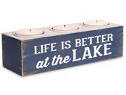 We People Life Is Better At Lake Triple Tea Light Candle Holder