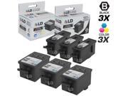LD Compatible Replacement for Kodak 30XL 30 6 Pk HY Ink Cartridges Includes 3 1550532 Black 3 1341080 Color for use in ESP C110 C310 C315 Office 2150 Of