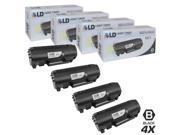 LD © Compatible Replacements for Lexmark 62D1000 Set of 4 Black Laser Toner Cartridges for use in Lexmark MX Series Printers