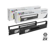 LD © Compatible Replacements for Epson S015631 Set of 2 Black Ribbon Cartridges for use in Epson LX 350 Impact Printer