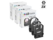 LD © Compatible NCR 198145 Set of 3 Black Printer Ribbon Cartridges