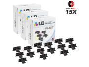 LD © Compatible Casio IR 40 CP 13 Set of 15 Black and Red Ink Roller Cartridges