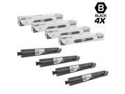 LD © Compatible Replacements for Ricoh 821181 821117 4PK Black Laser Toner Cartridges for use in Ricoh Aficio Savin and Lanier SP C830DN SP C831DN