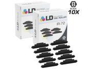 LD © Compatible Porelon IR 72 Set of 10 Black Ink Roller Cartridges