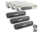 LD © Remanufactured Replacements for Hewlett Packard CE740A HP 307A Set of 3 Black Laser Toner Cartridges for use in HP Color LaserJet CP5225 CP5225dn and C